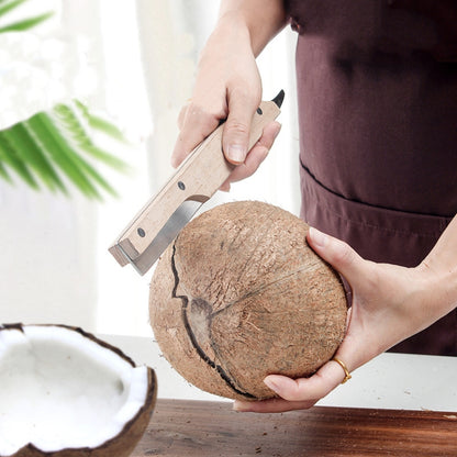 Multifunctional Stainless Steel Coconut Shell Opener With Wooden Handle Coconut Meat Knife Kitchen Gadgets, Specification: Knock Coconut Knife - Gadgets by PMC Jewellery | Online Shopping South Africa | PMC Jewellery | Buy Now Pay Later Mobicred