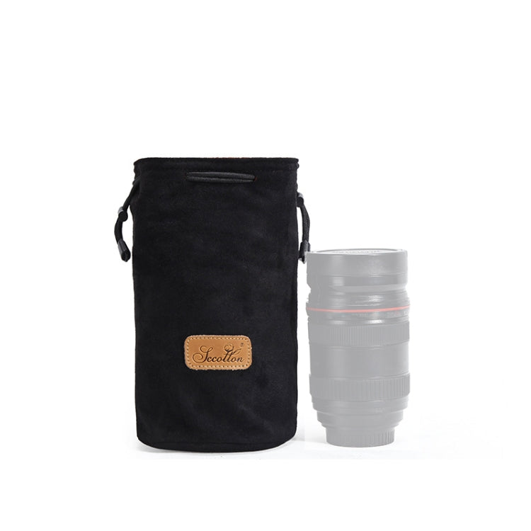 S.C.COTTON Liner Shockproof Digital Protection Portable SLR Lens Bag Micro Single Camera Bag Round Black M - free shipping - PMC TechLife - Order now!