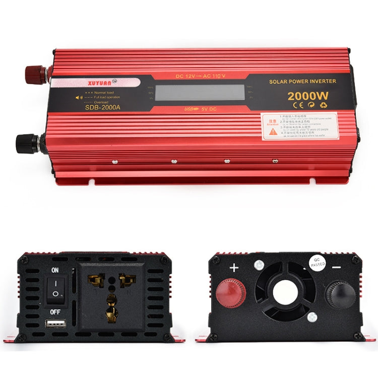 XUYUAN 2000W Car Battery Inverter with LCD Display, Specification: 12V to 110V -  by XUYUAN | Online Shopping South Africa | PMC Jewellery | Buy Now Pay Later Mobicred