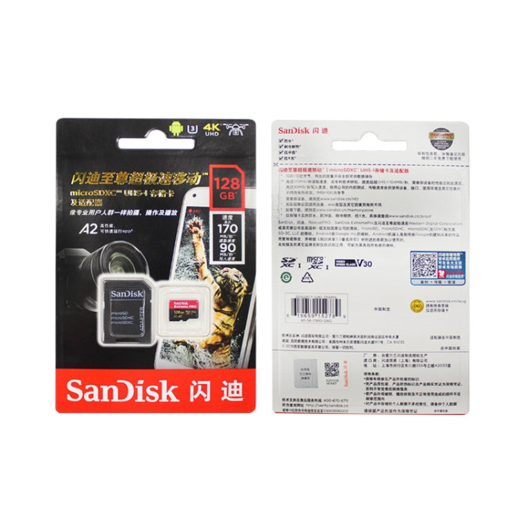 SanDisk U3 High-Speed Micro SD Card  TF Card Memory Card for GoPro Sports Camera, Drone, Monitoring 64GB(A2), Colour: Black Card - Micro SD Card by SanDisk | Online Shopping South Africa | PMC Jewellery | Buy Now Pay Later Mobicred