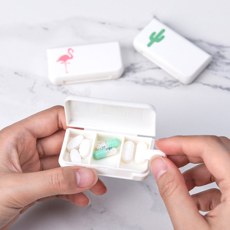 8 PCS Small Portable Moisture-proof Sealed Medicine Box 3 Compartments A Day Medicine Divided(Flamingo) - free shipping - PMC TechLife - Order now!