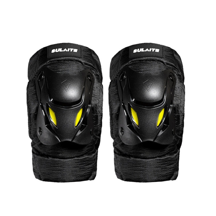SULAITE Motorcycle Protector Rider Wind Warmth Protective Gear Riding Equipment, Colour: Black Knee Pad+Elbow Pad - Protective Gear by SULAITE | Online Shopping South Africa | PMC TechLife | Buy Now Pay Later Mobicred