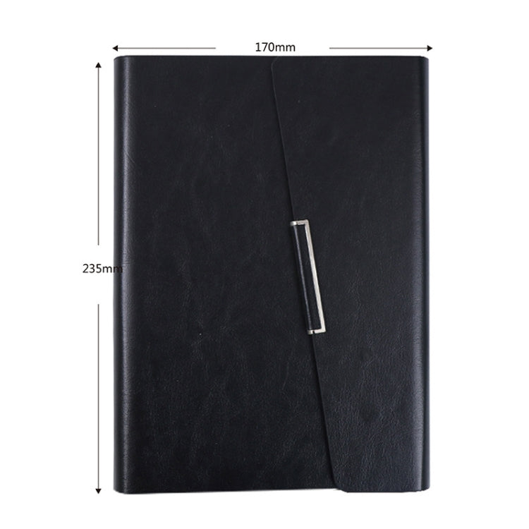 Business Notebook Imitation Leather PU Tri-Fold Loose-Leaf Notepad, Specification: A5(Black) - Notebooks by PMc TechLife | Online Shopping South Africa | PMc TechLife | Buy Now Pay Later Mobicred