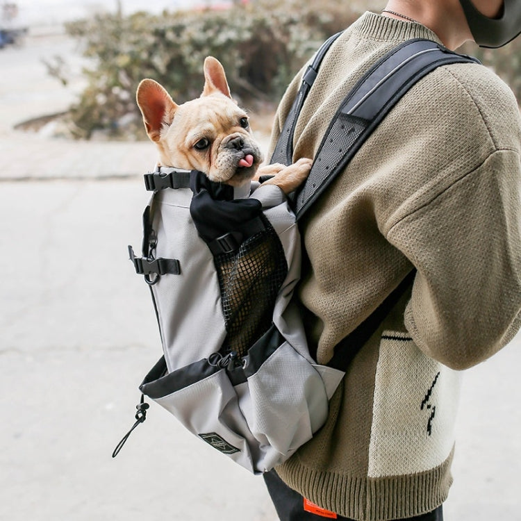 Ventilated And Breathable Washable Pet Portable Backpack, Size: XL(Light Grey) - Pet Bags by PMC Jewellery | Online Shopping South Africa | PMC Jewellery