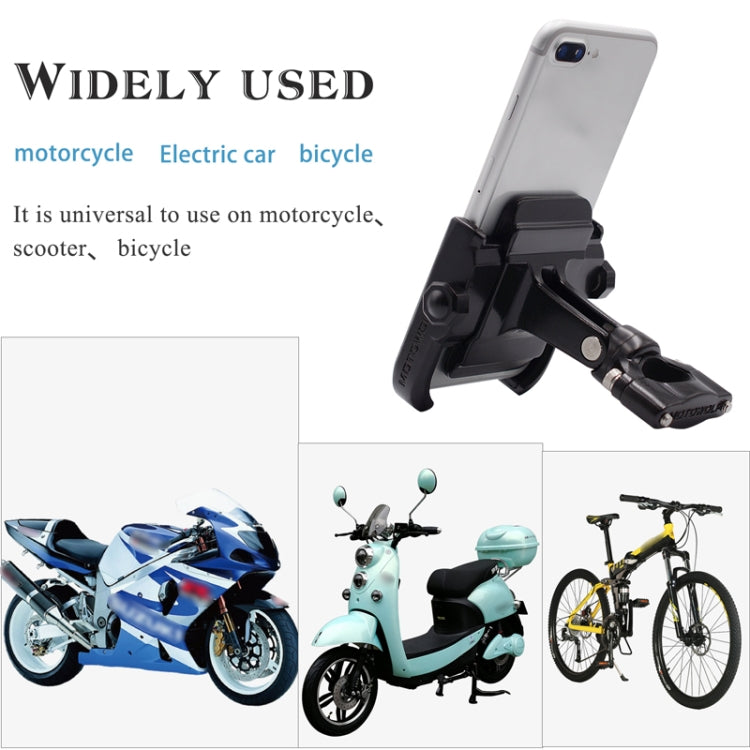 Bicycle Riding Navigation Mobile Phone Holder Motorcycle Car Aluminum Alloy Mobile Phone Holder(Handlebar Black) - Holders by PMC Jewellery | Online Shopping South Africa | PMC Jewellery | Buy Now Pay Later Mobicred