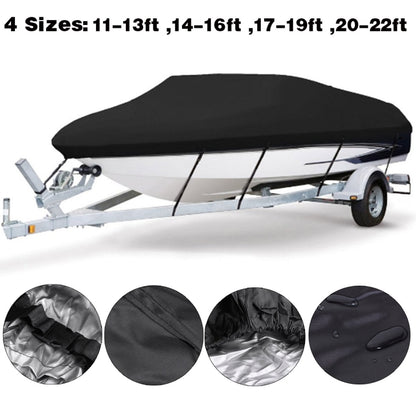 210D Waterproof Boat Cover Speedboat Towed Fishing V-Shaped Boat Cover Rain And Sun Protection Cover, Specification:  11-13FT 420x270cm - Marine Accessories & Parts by PMC Jewellery | Online Shopping South Africa | PMC Jewellery | Buy Now Pay Later Mobicred