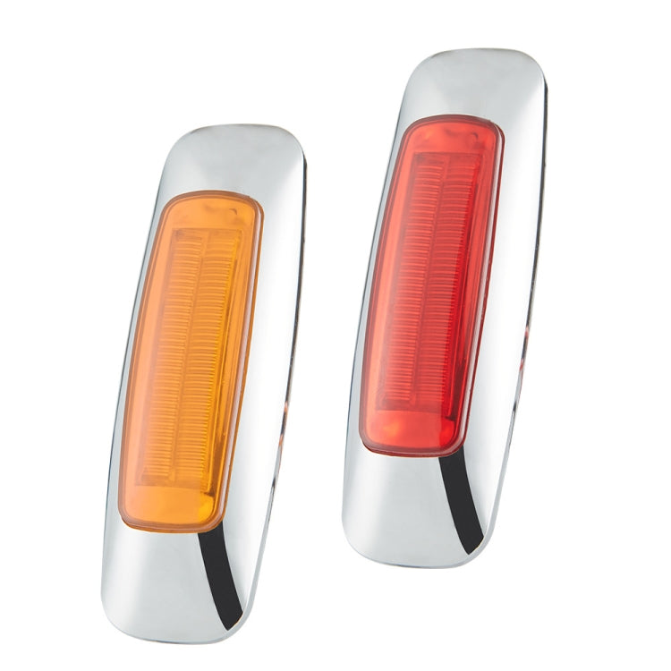 2 PCS 12/24V 8 LEDs Explosion Lightning Plating Edge Light Side Tail Light(Yellow) - Warning Lights by PMC TechLife | Online Shopping South Africa | PMC TechLife | Buy Now Pay Later Mobicred