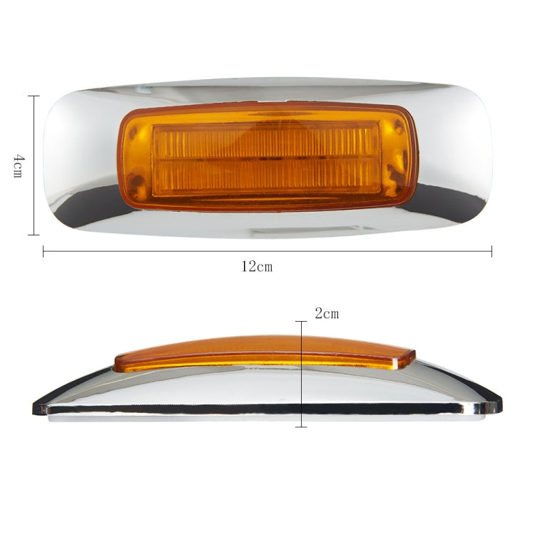2 PCS 12/24V 8 LEDs Explosion Lightning Plating Edge Light Side Tail Light(Yellow) - Warning Lights by PMC TechLife | Online Shopping South Africa | PMC TechLife | Buy Now Pay Later Mobicred
