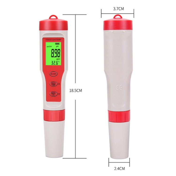 4-in-1 Portable PH/TDS/EC/TEMP Test Pen Multi-Function Water Quality Tester - free shipping - PMC TechLife - Order now!
