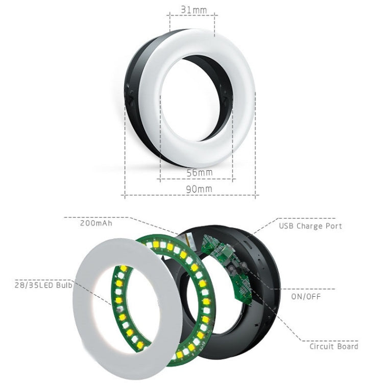 Mobile Phone Live Selfie Light LED Beauty Ring Fill Light(White) - Ring Light by PMC TechLife | Online Shopping South Africa | PMC TechLife | Buy Now Pay Later Mobicred
