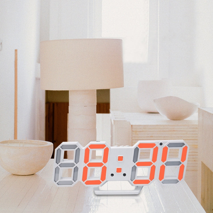 6609 3D Stereo LED Alarm Clock Living Room 3D Wall Clock, Colour: Black Frame Green Light - Alarm Clocks by PMc TechLife | Online Shopping South Africa | PMc TechLife | Buy Now Pay Later Mobicred
