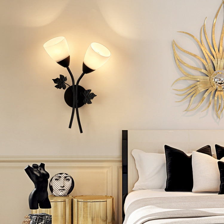 6014 Iron Wall Lights LED Bedroom Bedside Lights Postmodern Corridor Trump Light Hotel Restaurant Lighting, Power source: 5W White Light( Black Single Head) - Wall Lamps by PMc TechLife | Online Shopping South Africa | PMc TechLife | Buy Now Pay Later Mobicred