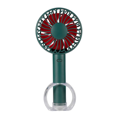 FS-H01 USB Portable Ultra-quiet Large Wind Hand-held Desktop Student Dormitory Household Mini Fan(Green) - Electric Fans by PMC Jewellery | Online Shopping South Africa | PMC Jewellery | Buy Now Pay Later Mobicred