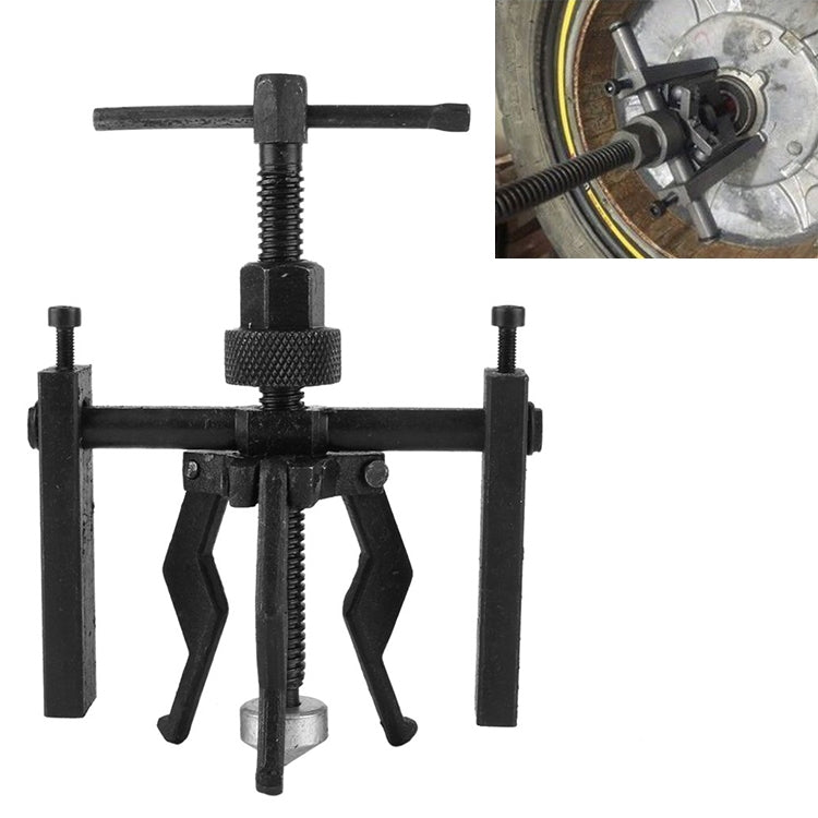 3-Jaw Inner Bearing Puller Gear Extractor Heavy Duty Automotive Machine Tool Kit(Black) - Hand Tool Sets by PMC TechLife | Online Shopping South Africa | PMC TechLife | Buy Now Pay Later Mobicred