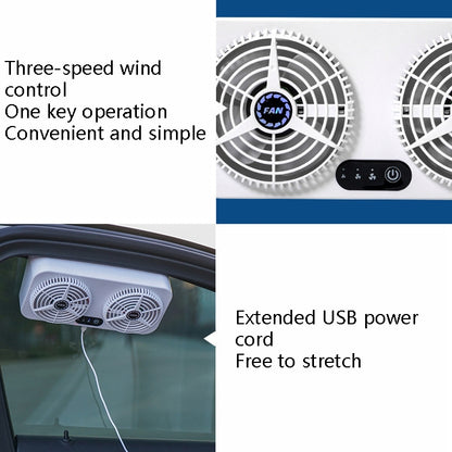 USB Interface Car Cooling Device Car Exhaust Air Circulation Exhaust Fan Car Changing Fan(White) - Heating & Fans by PMC Jewellery | Online Shopping South Africa | PMC Jewellery | Buy Now Pay Later Mobicred