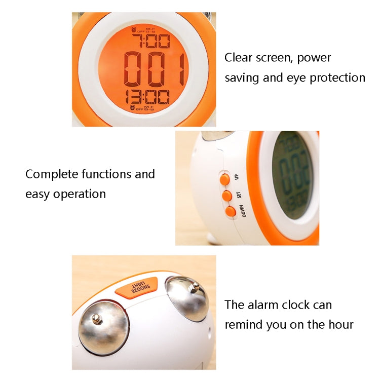 0705 Big Volume Simple Three-Dimensional LED Alarm Clock Mute Luminous Electronic Clock(Black Shell Pink) - Novelty Clock by PMc TechLife | Online Shopping South Africa | PMc TechLife | Buy Now Pay Later Mobicred