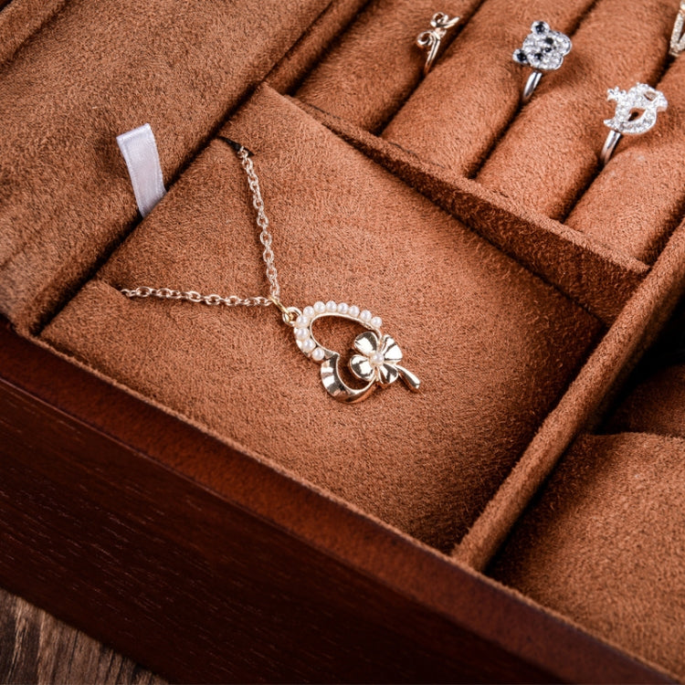 Wooden Watch Storage Box Jewelry Double-Layer Storage Display Box With Lock - free shipping - PMc TechLife - Order now!