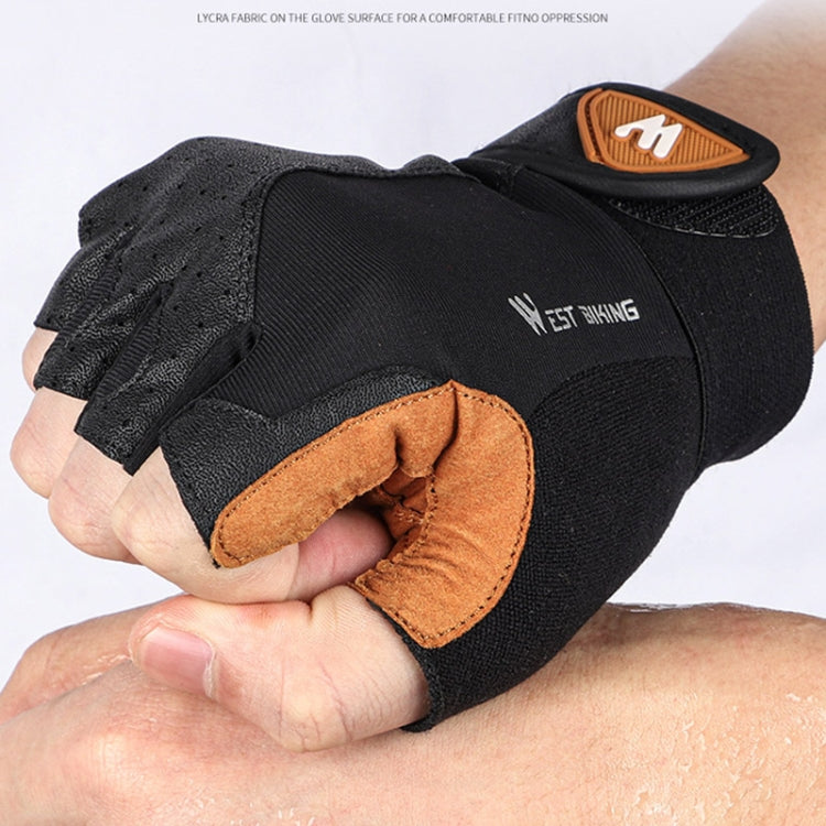 WEST BIKING YP0211196 Half-Finger Shock-Absorbing Anti-Skid Motorcycle Bike Gloves Riding Equipment, Size: S(Black Yellow) - Cycling Gloves by WEST BIKING | Online Shopping South Africa | PMC TechLife | Buy Now Pay Later Mobicred