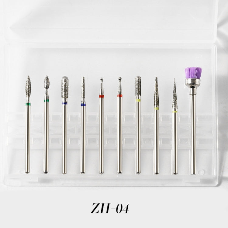 Tungsten Steel Alloy Nail Art Polished Head Set Grinding Machine Drain Brush Dead Polishing Tool, Specification: ZH04 - Grinding Tools & Accessories by PMC Jewellery | Online Shopping South Africa | PMC Jewellery | Buy Now Pay Later Mobicred