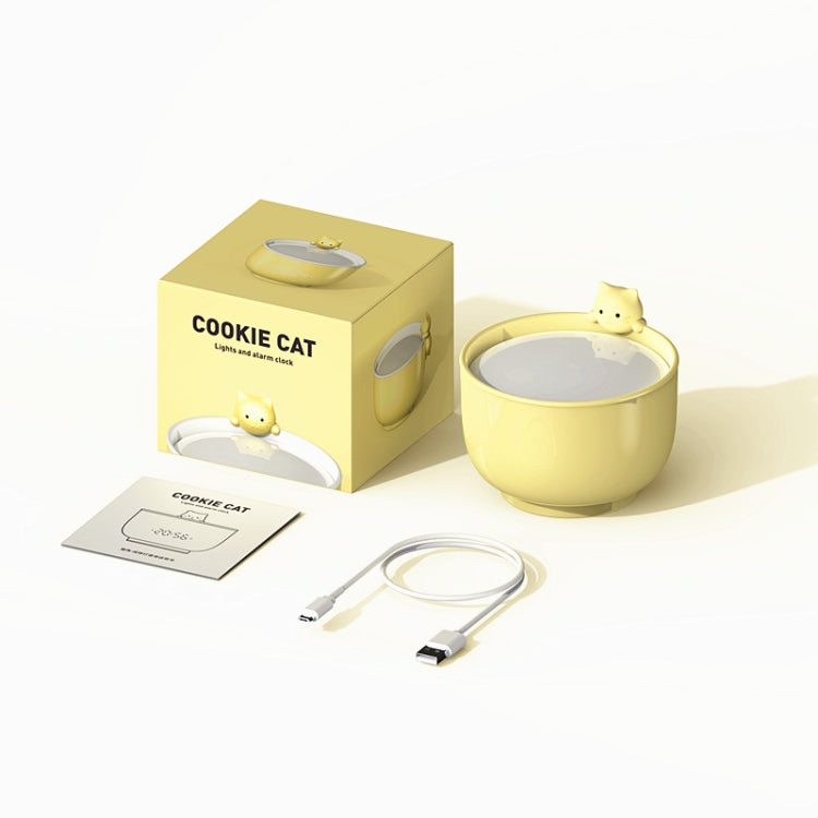 Multifunctional Voice-activated LED Light Shows Time Children Cartoon Cat Alarm Clock(Yellow) - Novelty Clock by PMc TechLife | Online Shopping South Africa | PMc TechLife | Buy Now Pay Later Mobicred