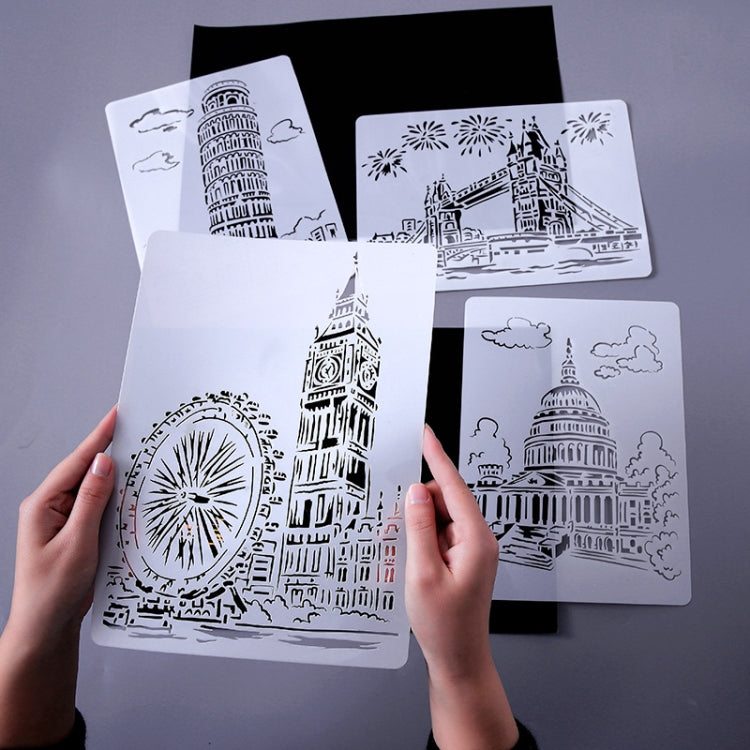 1 Paris Tower Construction Series Painting Template Theme City A4 Label Template - Art Supplies by PMC TechLife | Online Shopping South Africa | PMC TechLife | Buy Now Pay Later Mobicred