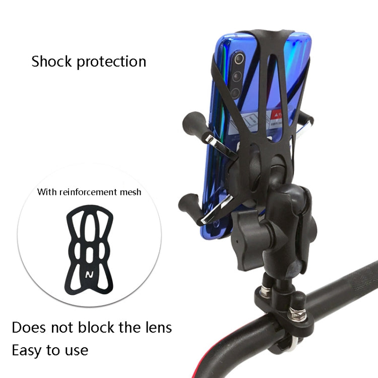 N-STAR N002 Motorcycle Bicycle Mobile Phone Bracket Riding Equipment(Large Tilted Head) - Holders by N-STAR | Online Shopping South Africa | PMC Jewellery | Buy Now Pay Later Mobicred