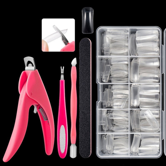 Manicure Tool  Set Fingernails Word Cut Set, Specification: Transparent Semi-post - Nail Art Equipment by PMC Jewellery | Online Shopping South Africa | PMC Jewellery | Buy Now Pay Later Mobicred