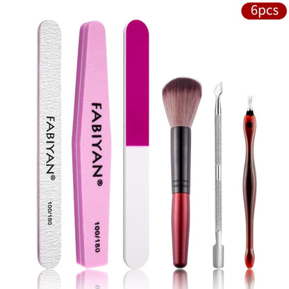 FABIYAN Nail Art Tool Set Manicure Disarm Tool Set, Specification: 6-piece Set - Nail Art Equipment by PMC Jewellery | Online Shopping South Africa | PMC Jewellery | Buy Now Pay Later Mobicred