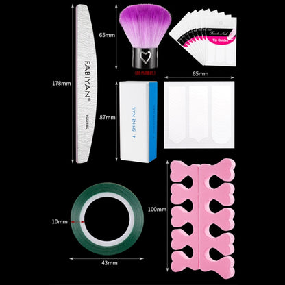 FABIYAN Nail Brush Nail Piece Set Nail Art Polishing Supplies Set, Specification: Transparent Small Set - Nail Art Equipment by FABIYAN | Online Shopping South Africa | PMC Jewellery | Buy Now Pay Later Mobicred