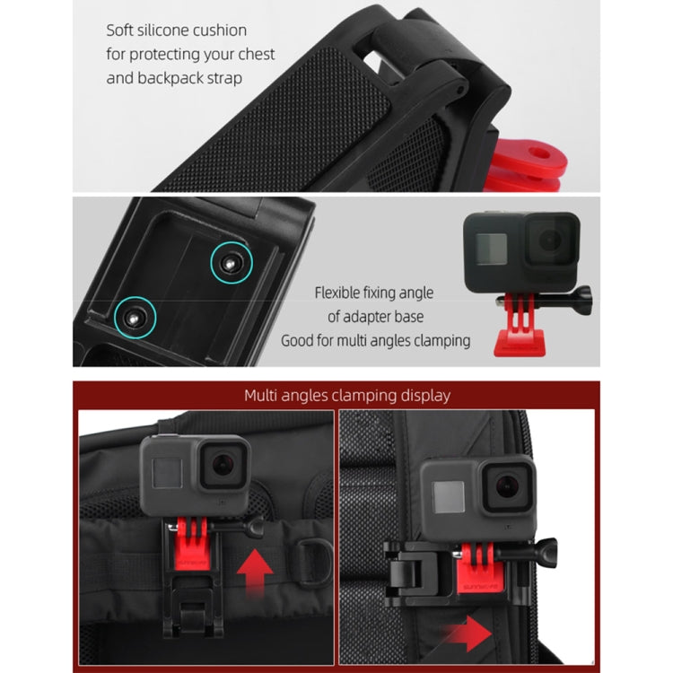 Sunnylife TY-Q9266 for Insta360 GO / DJI Osmo Action / GoPro Mount Bracket Stabilizer Backpack Clip with Screw - Backpack Clip by Sunnylife | Online Shopping South Africa | PMC Jewellery | Buy Now Pay Later Mobicred