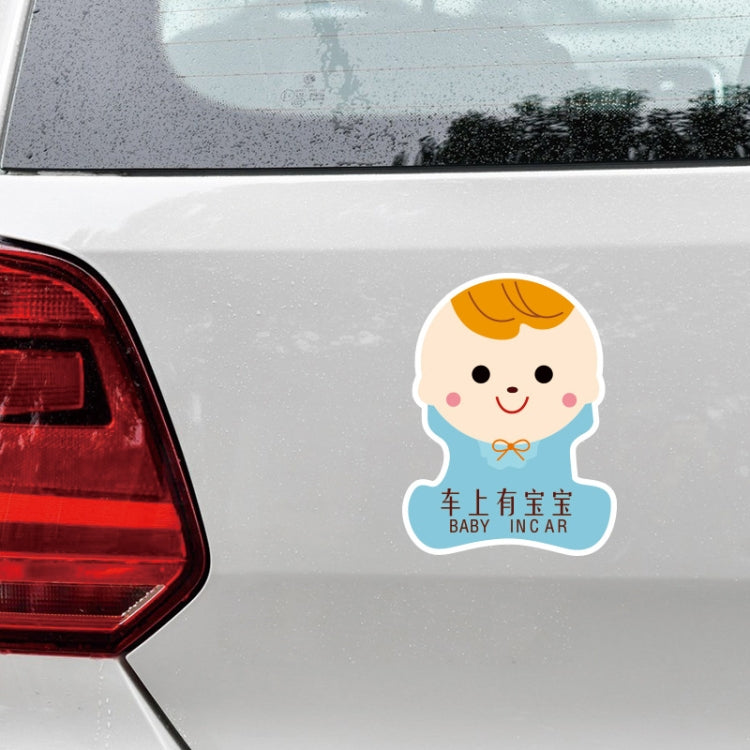 10 PCS There Is A Baby In The Car Stickers Warning Stickers Style: CT223O Triangle Boy Adhesive Stickers - Warning Sticker by PMC Jewellery | Online Shopping South Africa | PMC Jewellery | Buy Now Pay Later Mobicred