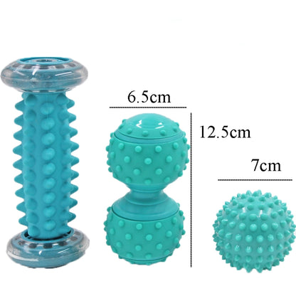 Massage Ball Plantar Fascia Ball Muscle Relaxation Fitness Ball Hand Holding Ball,Style: Green Foot Bottom + Bump Peanut Ball + 7cm Tattan - Massage & Relaxation by PMC Jewellery | Online Shopping South Africa | PMC Jewellery