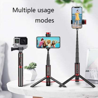 Bluetooth Selfie Stick with Tripod Multi-function Gimbal Mobile Phone Fill Light Live Support(White Gold) - Selfie Sticks by PMC Jewellery | Online Shopping South Africa | PMC Jewellery | Buy Now Pay Later Mobicred