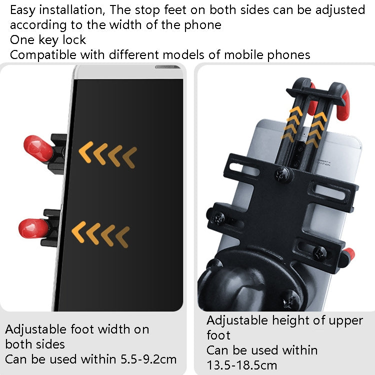 Motorcycle Metal Navigation Mobile Phone Bracket,Style: Rearview Mirror Installation (Anti-theft) - Holder by PMC TechLife | Online Shopping South Africa | PMC TechLife | Buy Now Pay Later Mobicred