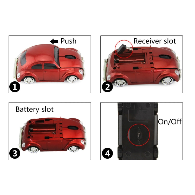 CM0010B 1200 DPI 3-keys Car Shape Wireless Mouse(Red) - free shipping - PMC TechLife - Order now!