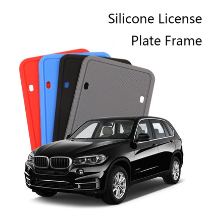 2 Sets Waterproof Rustproof Non-damaging Car Paint Silicone License Plate Frame, Specification: US Black - License Plate Covers & Frames by PMC Jewellery | Online Shopping South Africa | PMC Jewellery | Buy Now Pay Later Mobicred