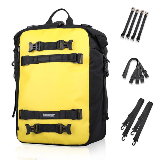 Rhinowalk Multi-Function Motorcycle Rear Seat Bag Combination Rear Shelf Pannier, Colour: Yellow 30L - Bags & Luggages by Rhinowalk | Online Shopping South Africa | PMC Jewellery | Buy Now Pay Later Mobicred