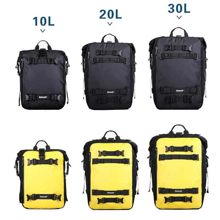 Rhinowalk Multi-Function Motorcycle Rear Seat Bag Combination Rear Shelf Pannier, Colour: Yellow 30L - Bags & Luggages by Rhinowalk | Online Shopping South Africa | PMC Jewellery | Buy Now Pay Later Mobicred