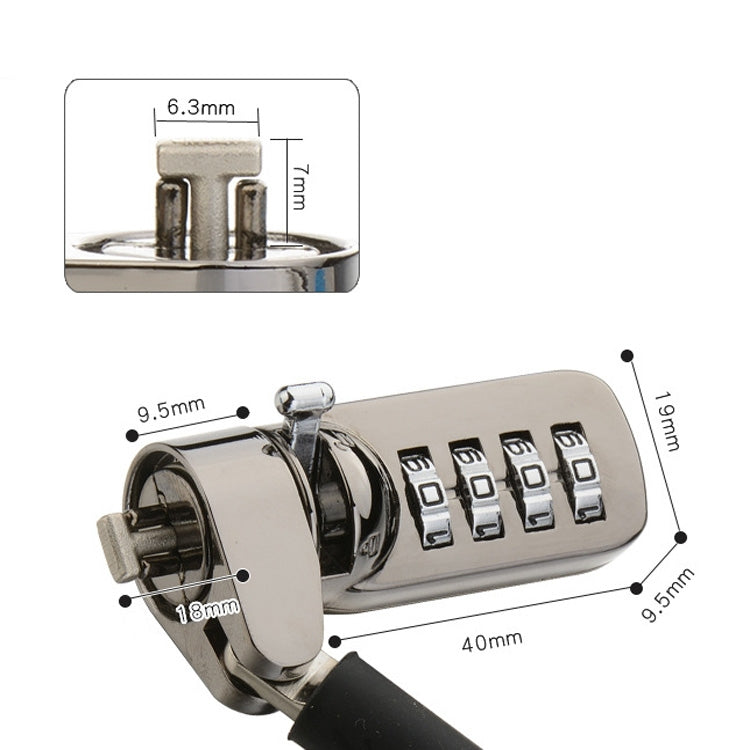YF21067 Digital Device Anti-Theft Lock  Laptop Lock(Black) - Gadget by PMC Jewellery | Online Shopping South Africa | PMC Jewellery | Buy Now Pay Later Mobicred