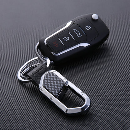 JOBON ZB-106A Business Men Metal Keychain Double Loop Car Pendant Keychain(Black Nickel) - Key Rings by JOBON | Online Shopping South Africa | PMC Jewellery | Buy Now Pay Later Mobicred