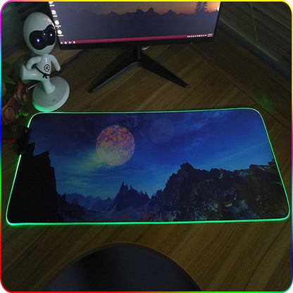 250x350x3mm F-01 Rubber Thermal Transfer RGB Luminous Non-Slip Mouse Pad(Red Fox) - Mouse Pads by PMC Jewellery | Online Shopping South Africa | PMC Jewellery | Buy Now Pay Later Mobicred