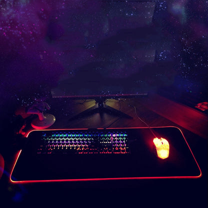 300x350x3mm F-01 Rubber Thermal Transfer RGB Luminous Non-Slip Mouse Pad(Vast Starry Sky) - Mouse Pads by PMC Jewellery | Online Shopping South Africa | PMC Jewellery | Buy Now Pay Later Mobicred