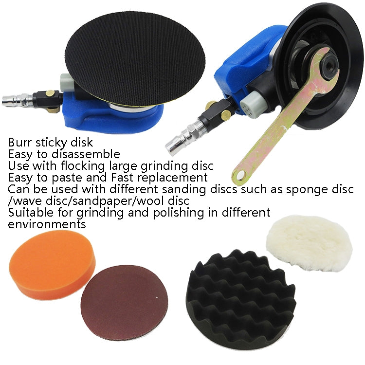 Pneumatic Sandpaper Machine Car Polishing Machine Grinding Machine Waxing Machine, Model: 6inch Vacuum - free shipping - PMC TechLife - Order now!