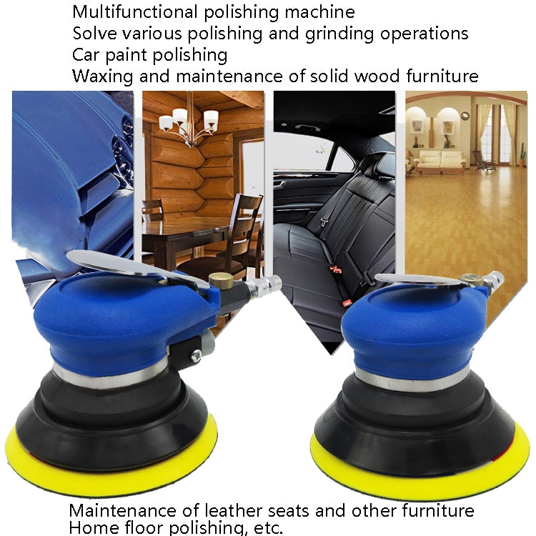 Pneumatic Sandpaper Machine Car Polishing Machine Grinding Machine Waxing Machine, Model: 6inch Vacuum - free shipping - PMC TechLife - Order now!