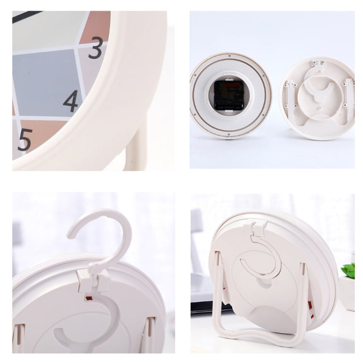 Round Waterproof Wall Clock Kitchen And Bathroom Desktop Clock Ornaments(White) - Wall Clock by PMc TechLife | Online Shopping South Africa | PMc TechLife | Buy Now Pay Later Mobicred