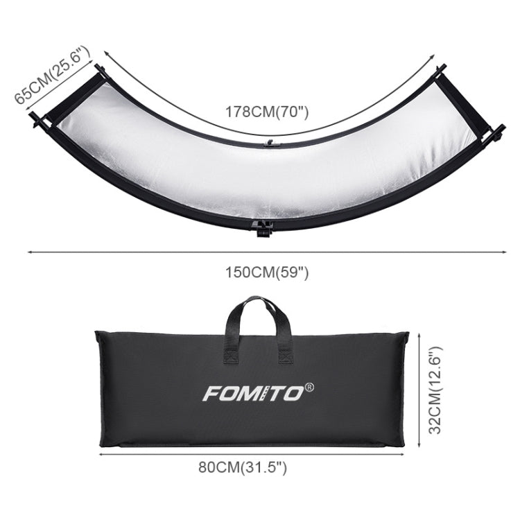 FOMITO U-Shaped Curved  Photo Studio Reflector Board 4 In 1 Gold Silver White Black Reflective Board -  by PMC TechLife | Online Shopping South Africa | PMC TechLife | Buy Now Pay Later Mobicred