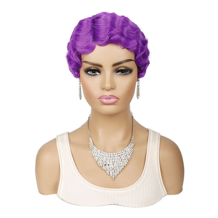 Ladies Short Hair Wig Retro Water Wave Curly Wig(51p #) - free shipping - PMC TechLife - Order now!