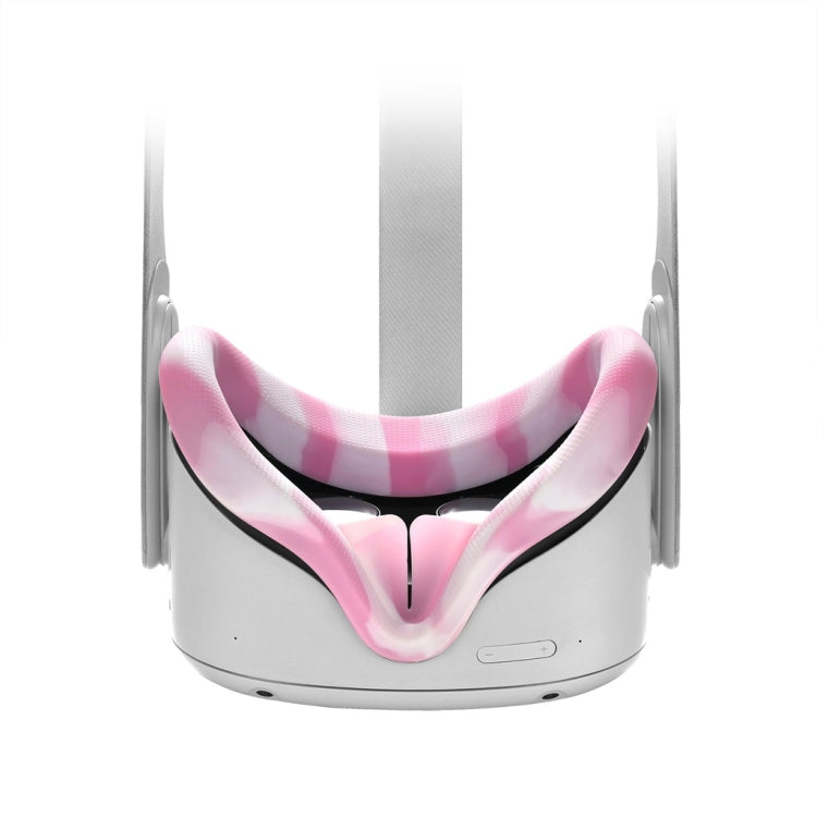 VR Silicone Eye Cover Anti-Sweat And Decontamination Color VR Goggles For Oculus Quest 2(White Pink) - VR Accessories by PMC TechLife | Online Shopping South Africa | PMC TechLife | Buy Now Pay Later Mobicred