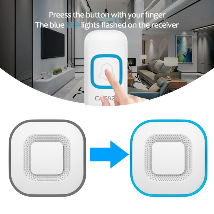 CACAZI V028F Wireless Music Doorbell without Battery, Plug:UK Plug(White) - Wireless Doorbell by CACAZI | Online Shopping South Africa | PMC TechLife | Buy Now Pay Later Mobicred