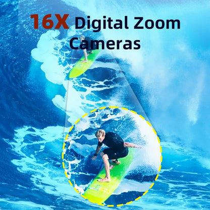 WDC901 3.5m Waterproof 48MP HD Dual Screen Outdoor Sports Digital Camera UK Plug(Green) - Children Cameras by PMC Jewellery | Online Shopping South Africa | PMC Jewellery | Buy Now Pay Later Mobicred